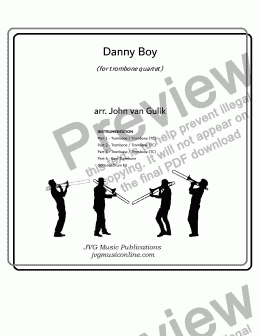 page one of Danny Boy - Trombone Quartet