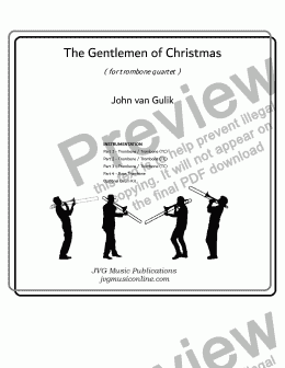 page one of The Gentlemen of Christmas - Trombone Quartet