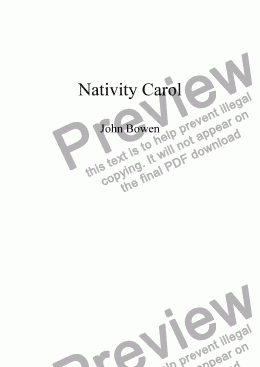 page one of Nativity Carol