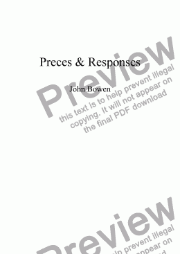 page one of Preces and Responses