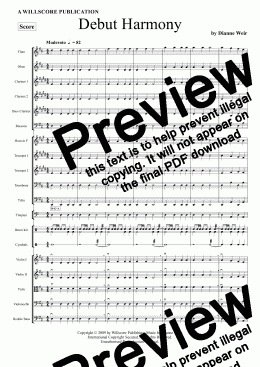 page one of Debut Harmony (Orchestra)