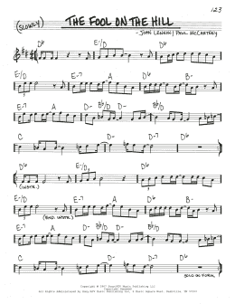 page one of The Fool On The Hill (Real Book – Melody & Chords)