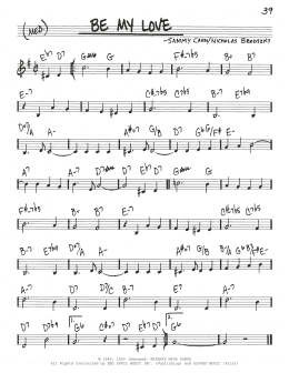 page one of Be My Love (Real Book – Melody & Chords)