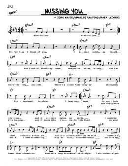 page one of Missing You (Real Book – Melody, Lyrics & Chords)