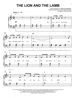 page one of The Lion And The Lamb (arr. Phillip Keveren) (Easy Piano)