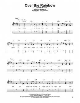 page one of Over The Rainbow (from The Wizard Of Oz) (Easy Ukulele Tab)