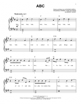 page one of ABC (Very Easy Piano)