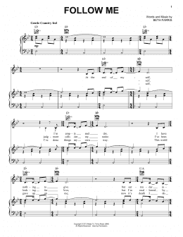 page one of Follow Me (Piano, Vocal & Guitar Chords (Right-Hand Melody))