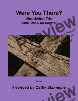 page one of Were You There? (Woodwind Trio) (Flute, Oboe, Bb Clarinet)