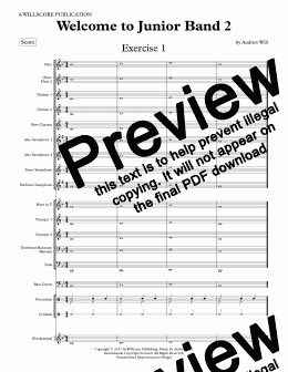 page one of Welcome to Junior Band 2