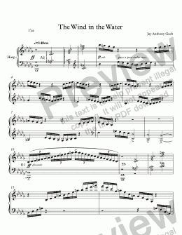 page one of Wind in the Water - Harp encore solo
