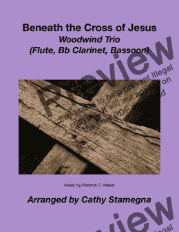 page one of Beneath the Cross of Jesus (Woodwind Trio) (Flute, Bb Clarinet, Bassoon)