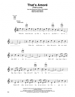 page one of That's Amore (That's Love) (Baritone Ukulele)