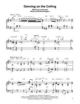 page one of Dancing On The Ceiling (Piano Transcription)