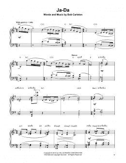 page one of Ja-Da (Piano Transcription)