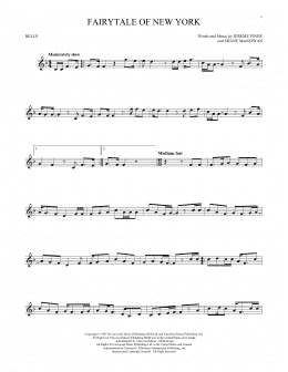 page one of Fairytale Of New York (Bells Solo)