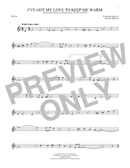 page one of I've Got My Love To Keep Me Warm (Bells Solo)