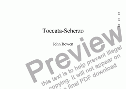 page one of Toccata-Scherzo