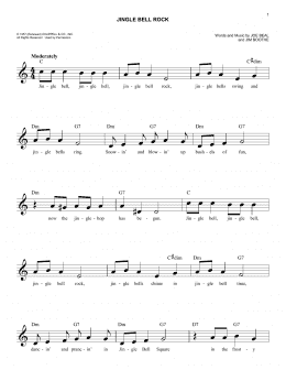 page one of Jingle Bell Rock (Easy Lead Sheet / Fake Book)