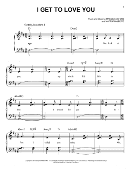page one of I Get To Love You (Easy Piano)