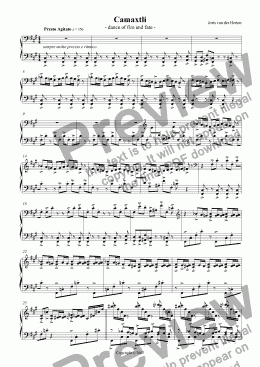 page one of Camaxtli (juvenilia, piano)