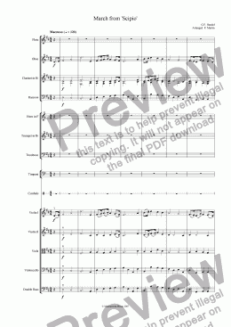 page one of March from ’Scipio’ - Orchestra
