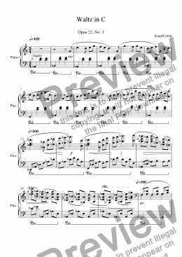 page one of Waltz in C