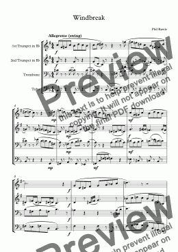 page one of Windbreak - Brass Quartet