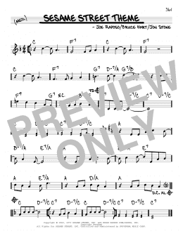 page one of Sesame Street Theme (Real Book – Melody & Chords)