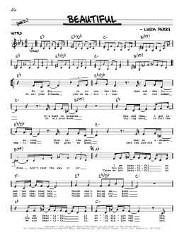 page one of Beautiful (Real Book – Melody, Lyrics & Chords)