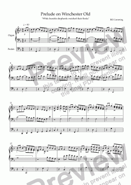 page one of Prelude on "Winchester Old" for organ