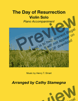 page one of The Day of Resurrection (Violin Solo, Piano Accompaniment