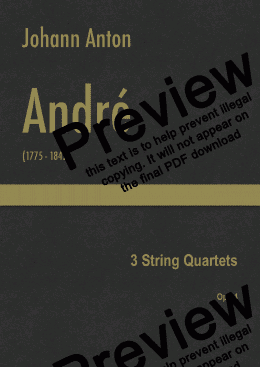 page one of André - 3 String Quartets