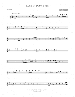page one of Lost In Your Eyes (Alto Sax Solo)