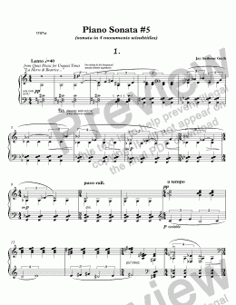 page one of Piano Sonata #5 - 2021