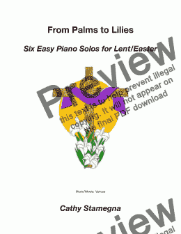 page one of From Palms to Lilies (Six Easy Piano Solos for Lent and Easter)