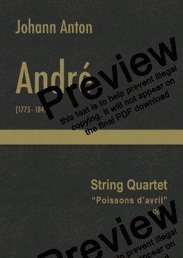 page one of André - String Quartet 'Poissons d'avril'