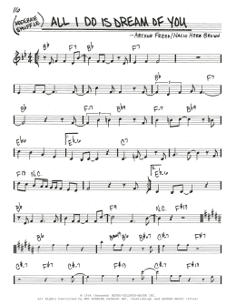 page one of All I Do Is Dream Of You (Real Book – Melody & Chords)