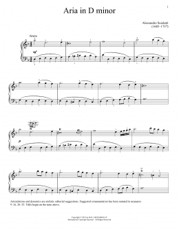 page one of Aria (Piano Solo)