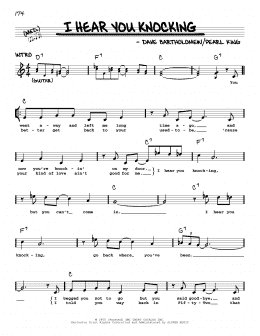 page one of I Hear You Knocking (Real Book – Melody, Lyrics & Chords)