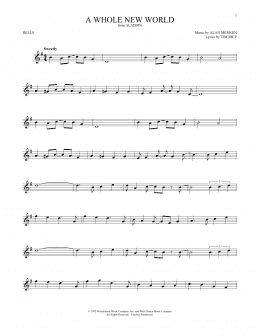page one of A Whole New World (from Aladdin) (Bells Solo)