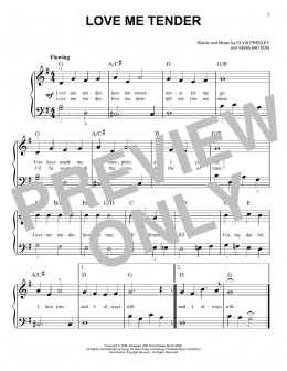 page one of Love Me Tender (Very Easy Piano)