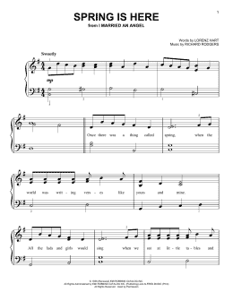 page one of Spring Is Here (Very Easy Piano)