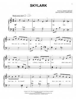 page one of Skylark (Very Easy Piano)