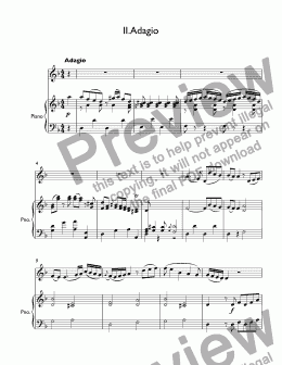 page one of Franz Anton Hoffmeister - Viola Concerto in D major II.Adagio  for trumpet C & piano