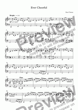 page one of Ever Cheerful - Full Score