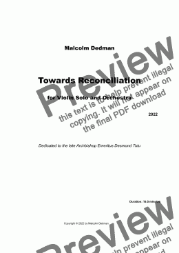 page one of Towards Reconciliation