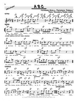 page one of ABC (Real Book – Melody & Chords)