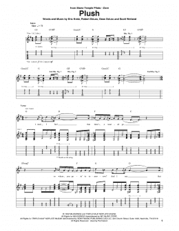 page one of Plush (Guitar Tab)