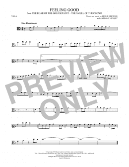 page one of Feeling Good (Viola Solo)